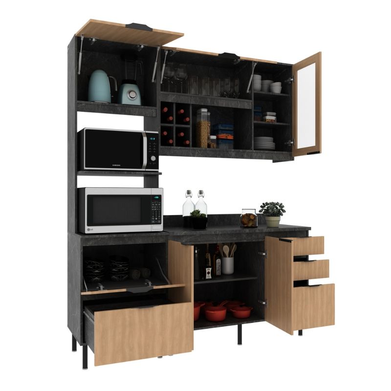 Cozinha-Modulada-3-Pecas-com-Tampo-Begonia-Tecno-Mobili