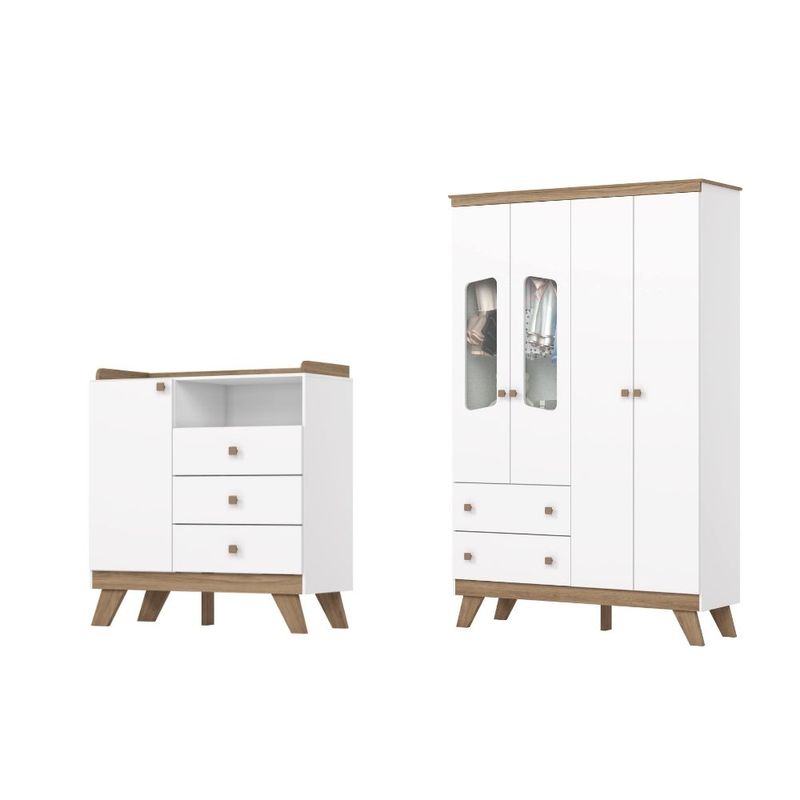 Quarto-de-Bebe-com-Guarda-Roupa-4-Portas-e-Comoda-3-Gavetas-Lola-Henn