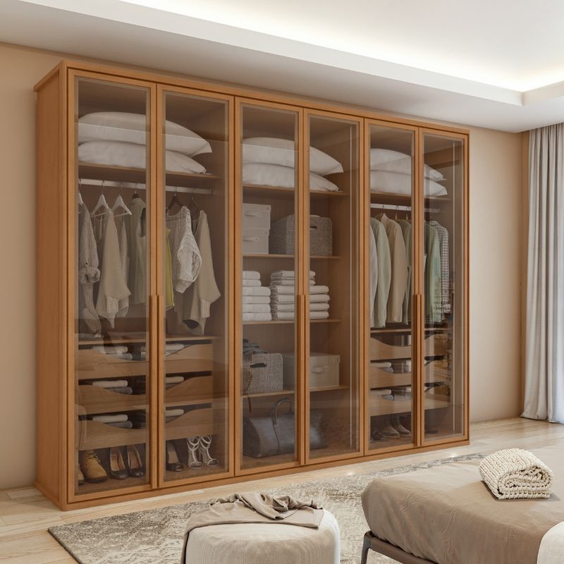 Guarda-Roupa-Casal-com-Vidro-Fume-LED-6-Portas-Solaris-Lopas