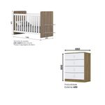 Quarto de Bebê com Cômoda e Berço Labirinto Henn