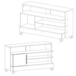 Rack-para-TV-ate-48-Polegadas-1-Porta-com-Pes-de-Madeira-Pipa-Bechara