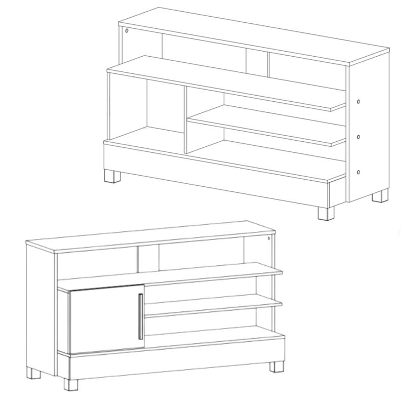 Rack-para-TV-ate-48-Polegadas-1-Porta-com-Pes-de-Madeira-Pipa-Bechara