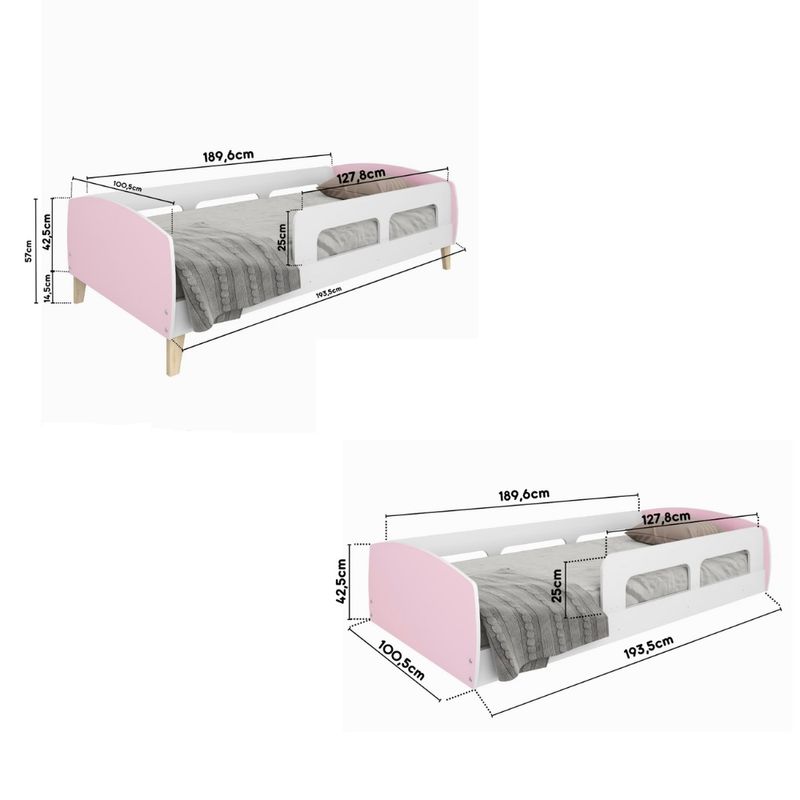Cama-Infantil-Montessoriana-Solteiro-com-Protecao-Lateral-Jardim-Movelbras-