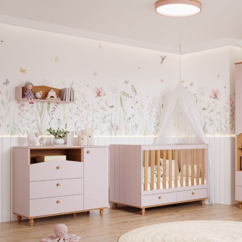 Dormitorio-Bebe-Berco-e-Comoda-Casinha-Permobili