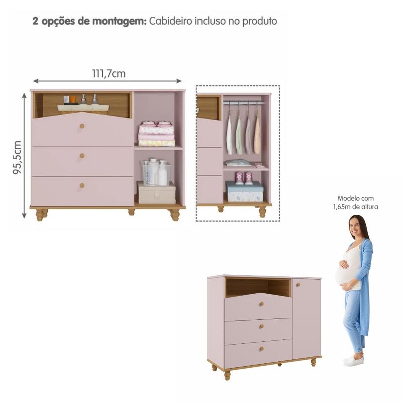 Dormitorio-Bebe-Berco-e-Comoda-Casinha-Permobili