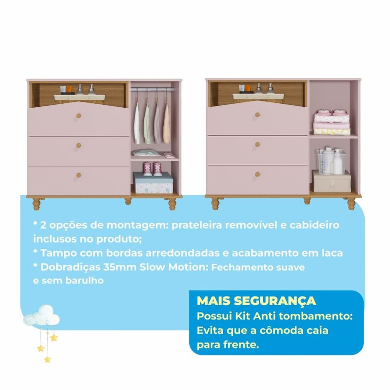 Dormitorio-Bebe-Berco-e-Comoda-Casinha-Permobili