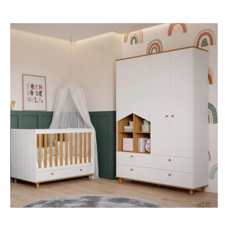 Dormitorio-Bebe-Berco-e-Guarda-Roupa-Casinha-Permobili