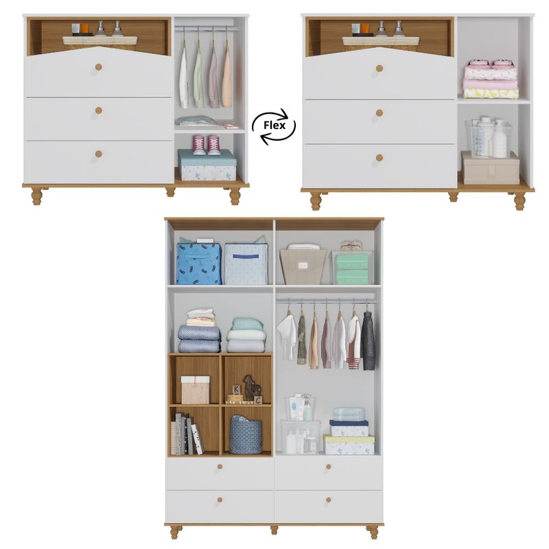 Dormitorio-Bebe-Comoda-e-Guarda-Roupa-Casinha-Permobili