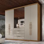 Guarda-Roupa-Casal-com-Espelho-6-Portas-4-Gavetas-Giardino-Demobile