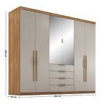 Guarda-Roupa-Casal-com-Espelho-6-Portas-4-Gavetas-Giardino-Demobile