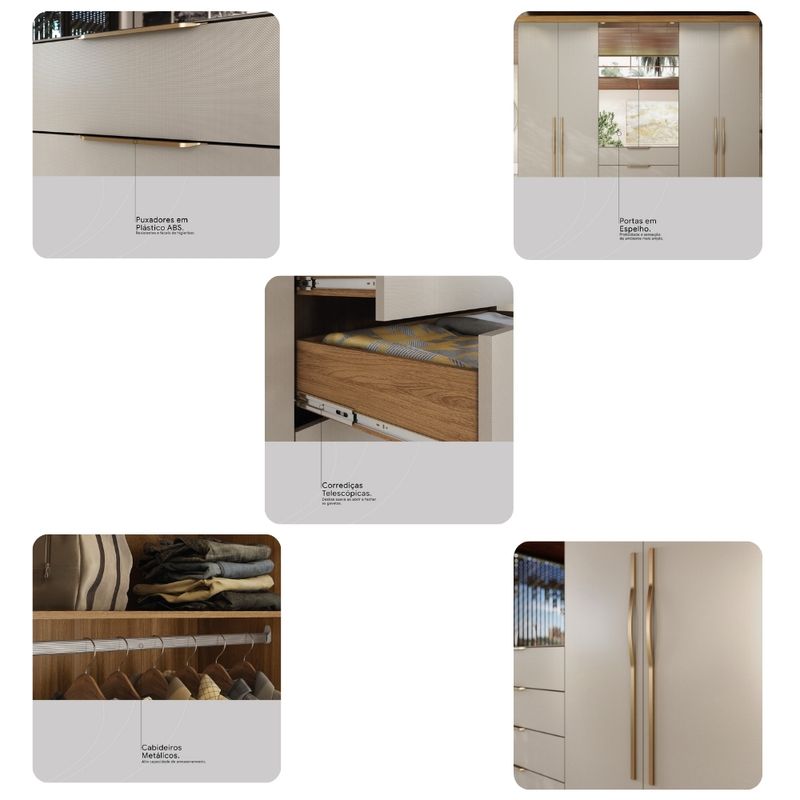 Guarda-Roupa-Casal-com-Espelho-6-Portas-4-Gavetas-Giardino-Demobile