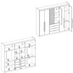 Guarda-Roupa-Casal-com-Espelho-6-Portas-4-Gavetas-Giardino-Demobile