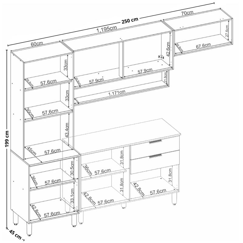 Cozinha-Modulada-4-Pecas-com-Tampo-e-Vidro-Alba-Demobile
