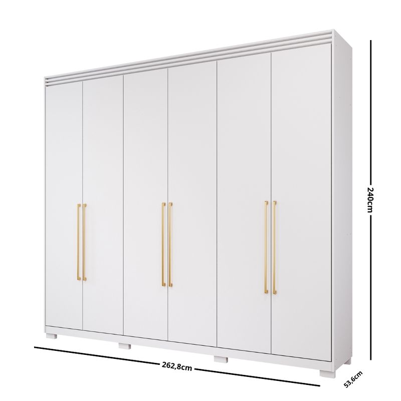 Guarda-Roupa-Casal-com-Espelho-Interno-Pes-6-Portas-100--MDF-Aurora-Panan