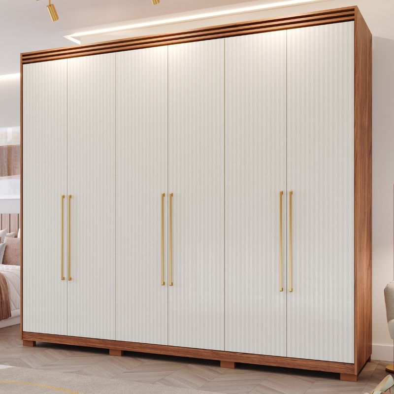 Guarda-Roupa-Casal-com-Espelho-Interno-Pes-6-Portas-100--MDF-Aurora-Panan
