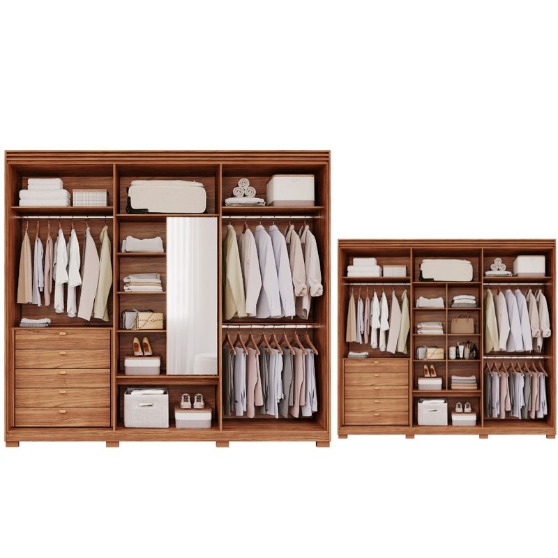 Guarda-Roupa-Casal-com-Espelho-Interno-Pes-6-Portas-100--MDF-Aurora-Panan
