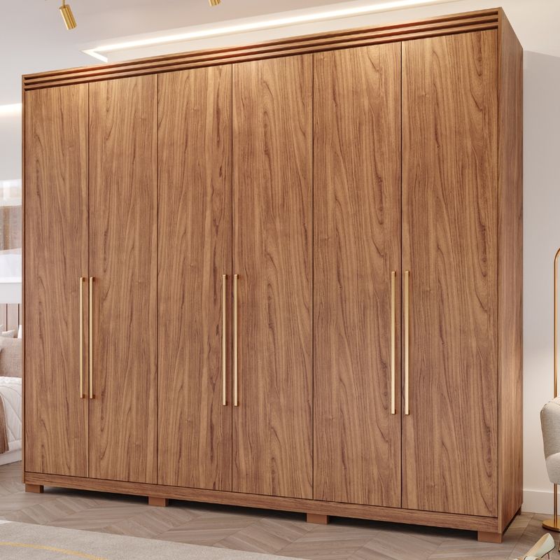 Guarda-Roupa-Casal-com-Espelho-Interno-Pes-6-Portas-100--MDF-Aurora-Panan
