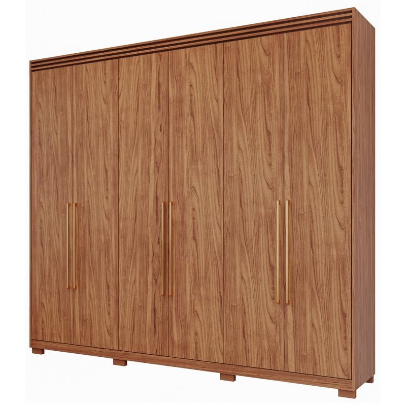 Guarda-Roupa-Casal-com-Espelho-Interno-Pes-6-Portas-100--MDF-Aurora-Panan