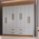 Guarda Roupa Casal 8 Portas 4 Gavetas 100% MDF Las Vegas Doripel