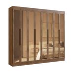 Guarda-Roupa-Casal-com-Vidro-Reflecta-8-Portas-100--MDF-Los-Angeles-Doripel
