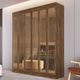 Guarda Roupa Casal com Vidro Reflecta 6 Portas 100% MDF San Diego Doripel