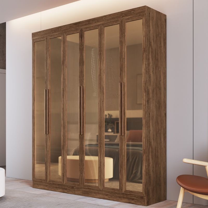 Guarda-Roupa-Casal-com-Vidro-Reflecta-6-Portas-100--MDF-San-Diego-Doripel
