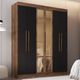 Guarda Roupa Casal com Vidro Reflecta 6 Portas 100% MDF Malibu Doripel