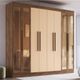 Guarda Roupa Casal com Vidro Reflecta 8 Portas 100% MDF Chicago Doripel