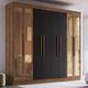 Guarda Roupa Casal com Vidro Reflecta 8 Portas 100% MDF Chicago Doripel