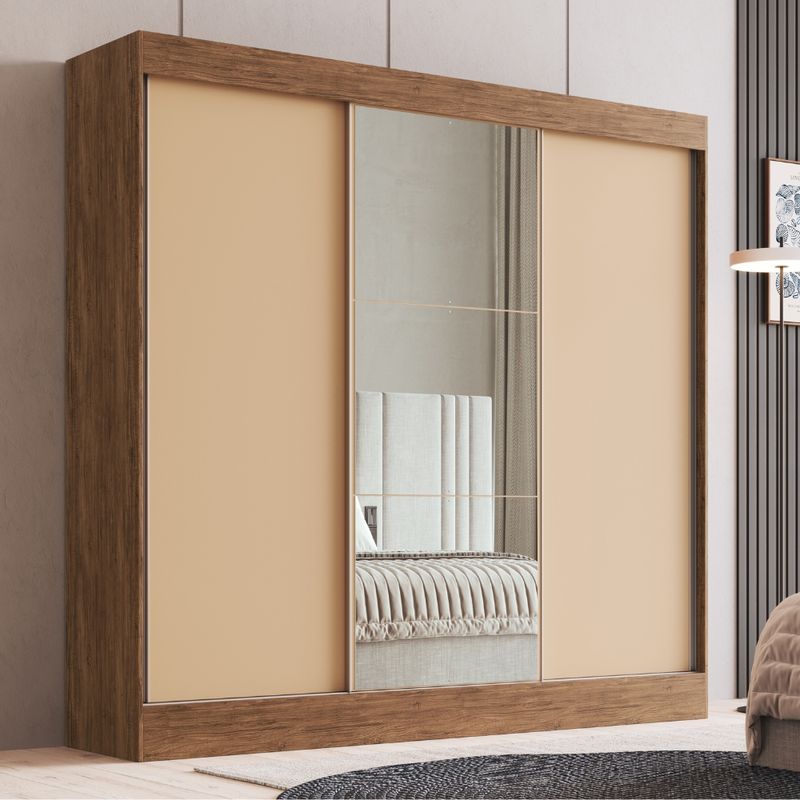 Guarda-Roupa-Casal-com-Espelho-3-Portas-de-Correr-100--MDF-Michigan-Doripel