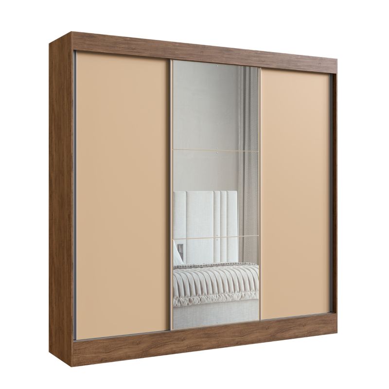Guarda-Roupa-Casal-com-Espelho-3-Portas-de-Correr-100--MDF-Michigan-Doripel