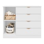 Comoda-Infantil-Ripada-4-Gavetas-1-Porta-100--MDF-Ayla-Phoenix-Baby