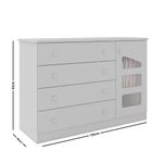 Comoda-Infantil-4-Gavetas-1-Porta-100--MDF-Eloisa-Phoenix-Baby