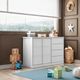 Cômoda Infantil 4 Gavetas 2 Portas 100% MDF Pérola Phoenix Baby