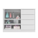 Comoda-Infantil-4-Gavetas-2-Portas-100--MDF-Perola-Phoenix-Baby
