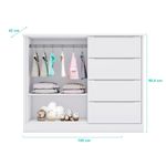 Comoda-Infantil-4-Gavetas-2-Portas-100--MDF-Eloa-Phoenix-Baby