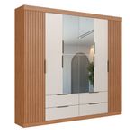 Guarda-Roupa-Casal-Ripado-com-Espelho-6-Portas-4-Gavetas-Vegas-Faimec