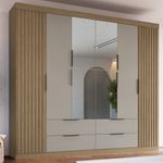Guarda-Roupa-Casal-Ripado-com-Espelho-6-Portas-4-Gavetas-Vegas-Faimec
