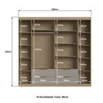 Guarda-Roupa-Casal-Ripado-com-Espelho-6-Portas-4-Gavetas-Vegas-Faimec