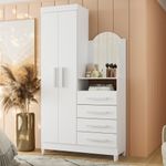 Guarda-Roupa-Solteiro-Flex-com-Espelho-e-Pes-e-Comoda-2-Portas-4-Gavetas-New-Capri-Albatroz