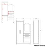 Guarda-Roupa-Solteiro-Flex-com-Espelho-e-Pes-e-Comoda-2-Portas-4-Gavetas-New-Capri-Albatroz