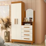 Guarda-Roupa-Solteiro-com-Espelho-e-Pes-e-Comoda-2-Portas-4-Gavetas-New-Capri-Albatroz
