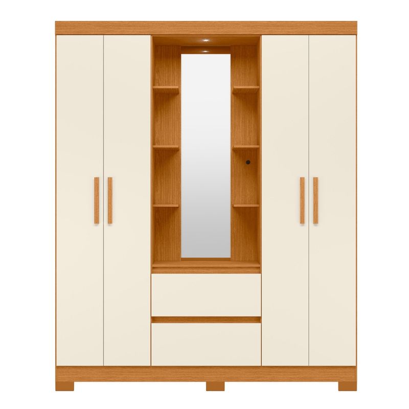 Guarda-Roupa-Solteiro-com-Espelhos-e-Pes-4-Portas-2-Gavetas-Olimpia-Albatroz
