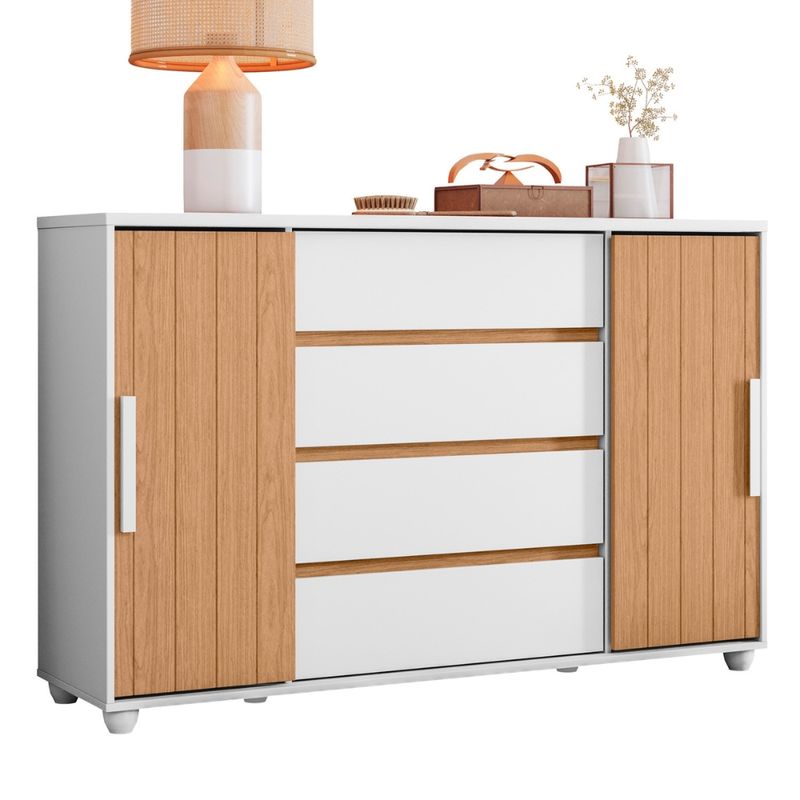 Comoda-Flex-4-Gavetas-2-Portas-com-Pes-Evidenza-Albatroz