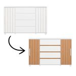 Comoda-Flex-4-Gavetas-2-Portas-com-Pes-Evidenza-Albatroz