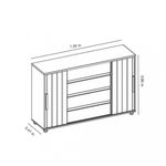 Comoda-Flex-4-Gavetas-2-Portas-com-Pes-Evidenza-Albatroz