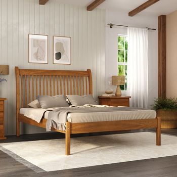 Cama Solteiro em Madeira Maciça Napoli Móveis Nathalia