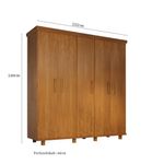 Guarda-Roupa-Casal-5-Portas-com-Pes--Ibiza-Moveis-Nathalia