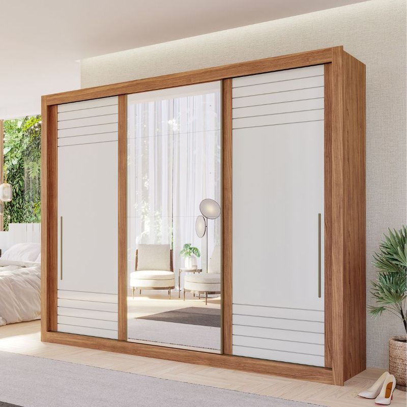 Guarda-Roupa-Casal-com-Espelho-3-Portas-de-Correr-Em-MDF-Vitoria-Panan