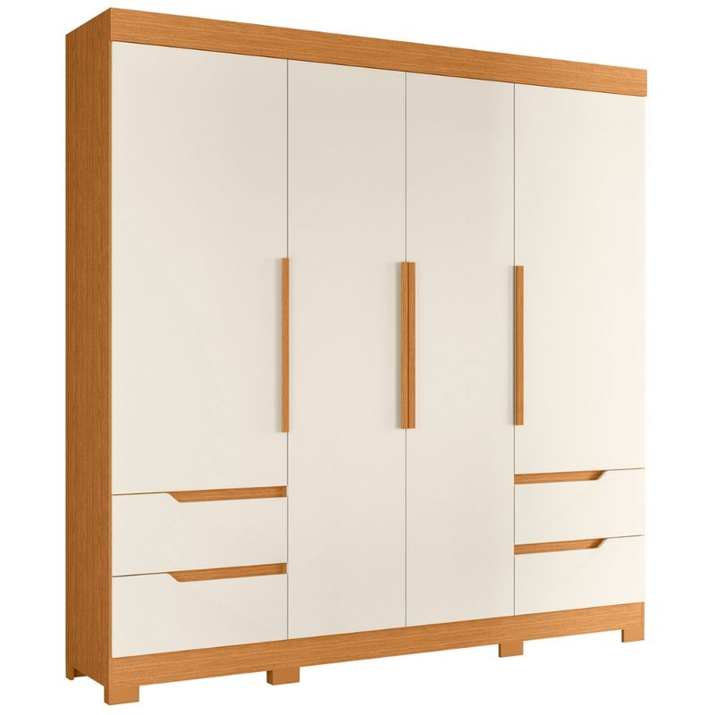 Guarda Roupa Casal com Pés 4 Portas 4 Gavetas Vivacce Albatroz